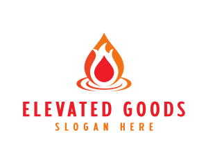  Flame Droplet Gas logo design