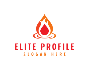  Flame Droplet Gas logo design