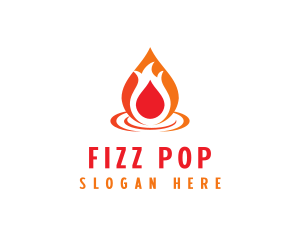  Flame Droplet Gas logo design