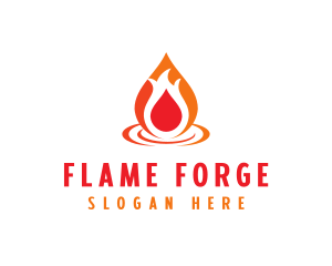  Flame Droplet Gas logo