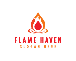  Flame Droplet Gas logo