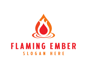  Flame Droplet Gas logo