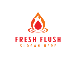  Flame Droplet Gas logo design