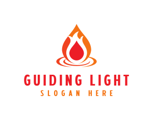  Flame Droplet Gas logo design