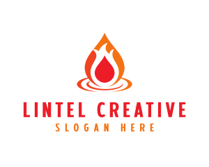  Flame Droplet Gas logo design