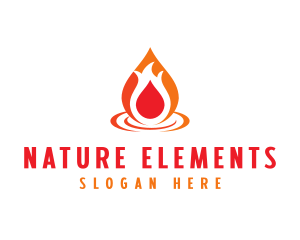  Flame Droplet Gas logo design