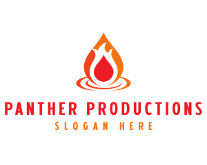  Flame Droplet Gas logo design