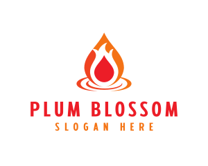  Flame Droplet Gas logo design