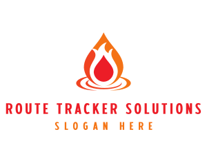  Flame Droplet Gas logo design