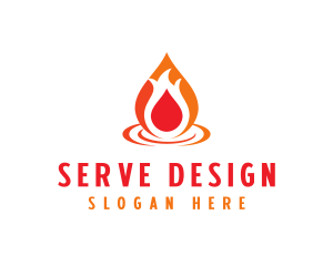  Flame Droplet Gas logo design