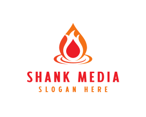  Flame Droplet Gas logo design