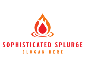  Flame Droplet Gas logo design