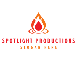  Flame Droplet Gas logo design