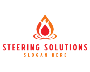  Flame Droplet Gas logo design