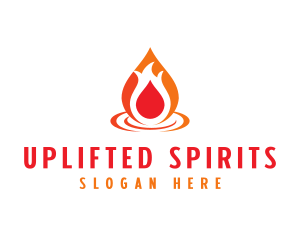  Flame Droplet Gas logo design