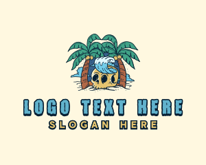 Skull Skeleton Wave  logo