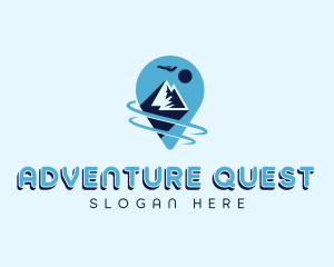 Mountain Location Pin Travel logo