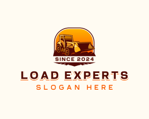 Construction Excavator Loader logo design