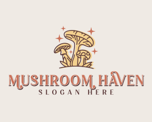 Mushroom Organic Garden logo design