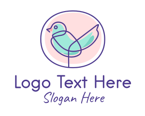 Cute Passerine Bird logo