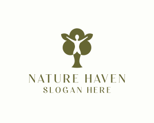 Natural Wellness Woman logo design