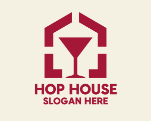 Wine Glass House logo design