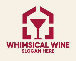 Wine Glass House logo design