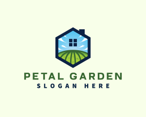 Sky House Landscaping Field logo design