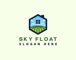 Sky House Landscaping Field logo design