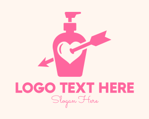 Pink Lovely Lotion logo design