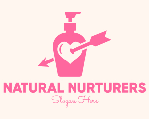 Pink Lovely Lotion logo design