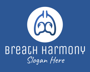 Blue Respiratory Lungs Hook logo