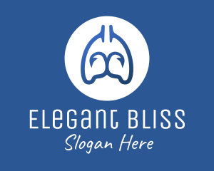 Blue Respiratory Lungs Hook logo