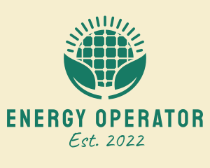 Solar Power Sustainability Energy  logo design