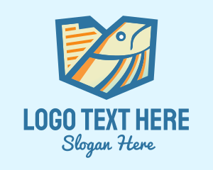 Geometric Fish Document logo