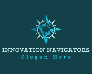 Directional Navigation Compass logo design