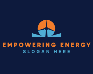 Windmill Propeller Energy logo design