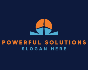 Windmill Propeller Energy logo design