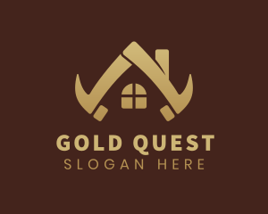 Gold Carpenter House Construction logo design