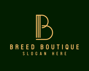 Luxury Boutique Event Letter B logo design