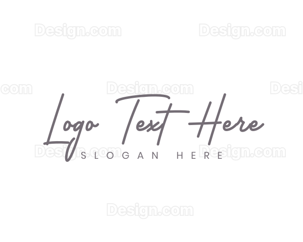 Generic Cursive Signature Logo