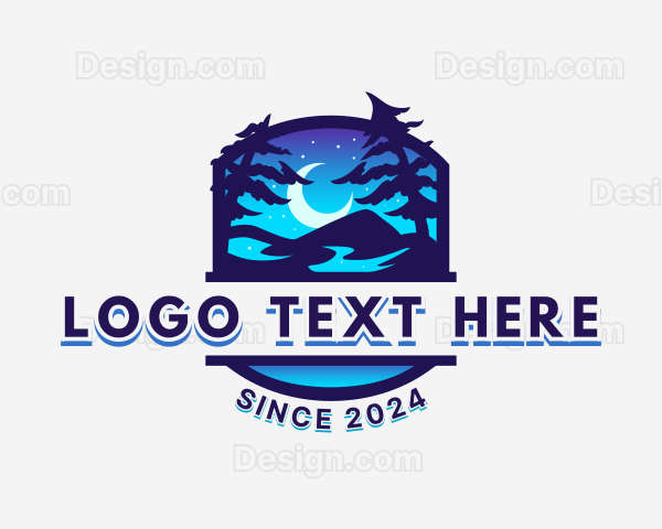 Night Outdoor Camping Logo