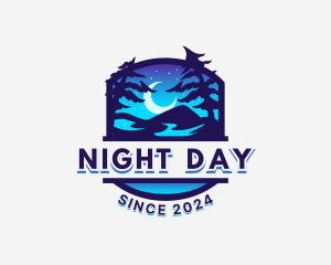 Night Outdoor Camping logo design