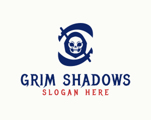 Creepy Grim Reaper logo