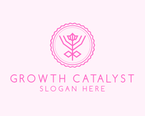 Flower Badge Wellness logo design