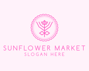 Flower Badge Wellness logo design