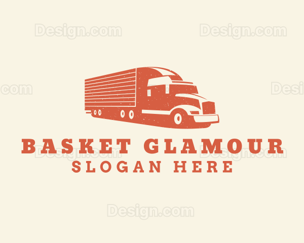 Orange Haulage Truck Logo