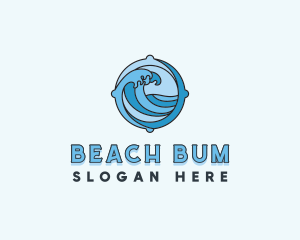 Ocean Wave Sea logo design