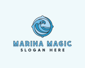 Ocean Wave Sea logo design