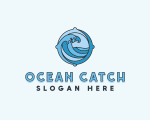 Ocean Wave Sea logo design